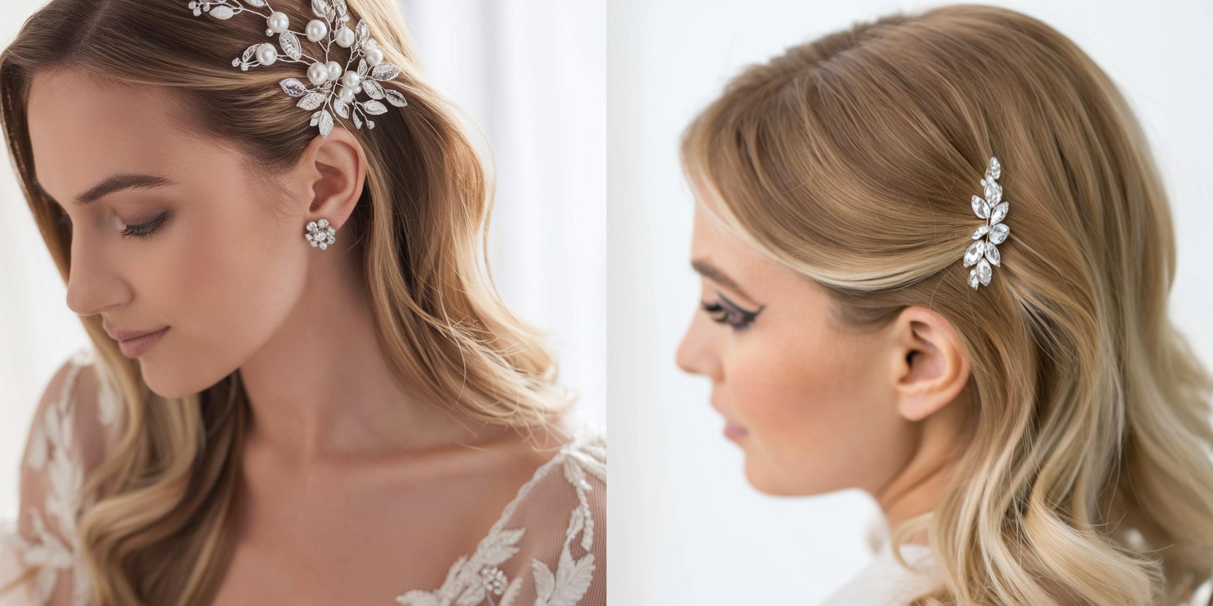 Petite Pearl Flower Bridal Hair Clip-I001-Wedding Pearl Hair Clip-I001